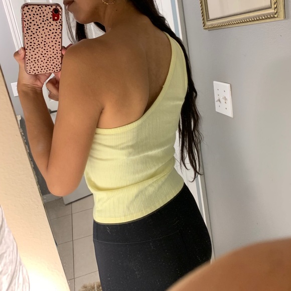 American Eagle Ribbed One Shoulder Top - Picture 4 of 6